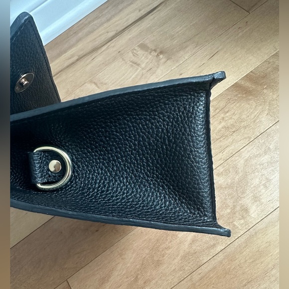 Mini Black Pebbled Leather Handbag - Picture 9 of 14